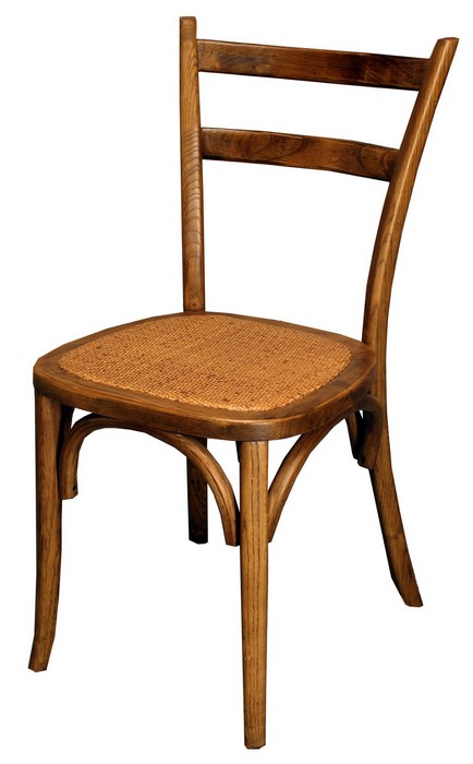 SLAT BACK BENTWOOD DINING CHAIR - ANTIQUE OAK