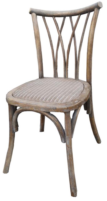 ELM & RATTAN BENTWOOD DINING CHAIR