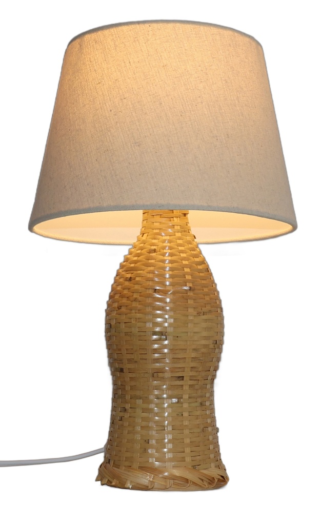 BAMBOO & LINEN TABLE LAMP  - NATURAL