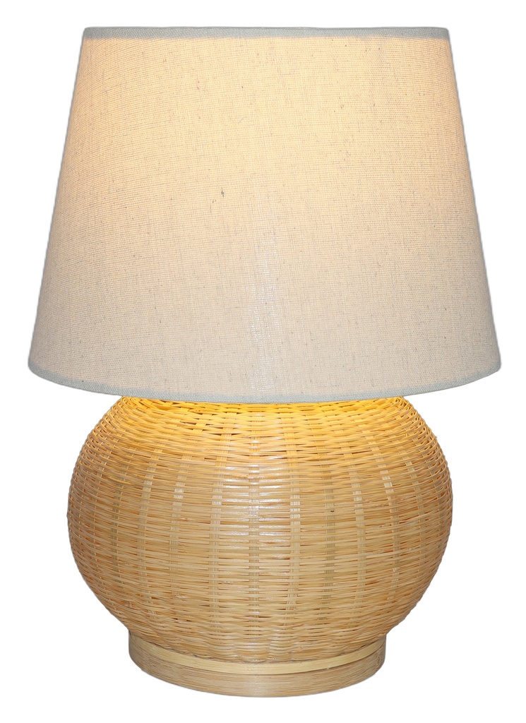 BAMBOO & LINEN TABLE LAMP  - NATURAL