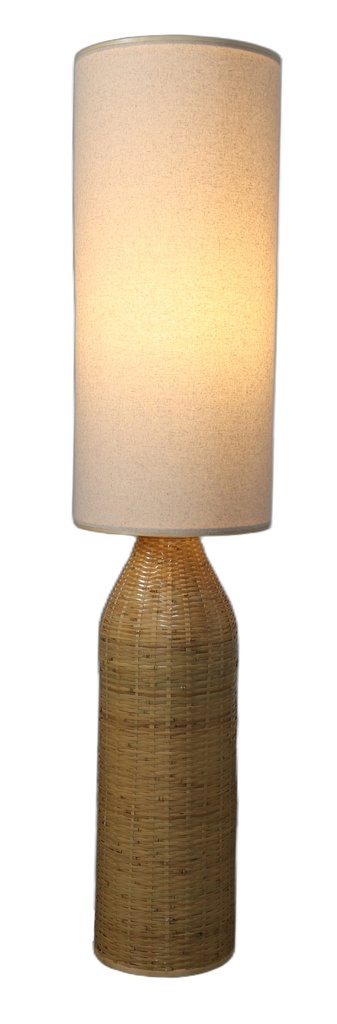 BAMBOO & LINEN FLOOR LAMP  - NATURAL