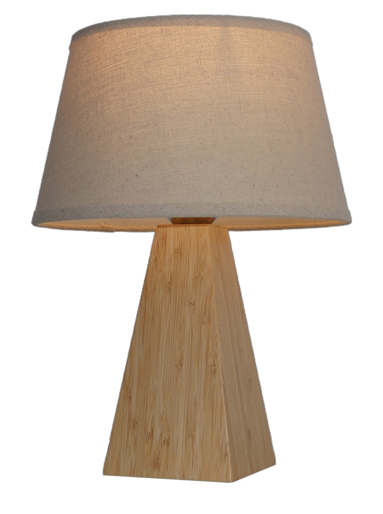 BAMBOO & LINEN TABLE LAMP  - NATURAL