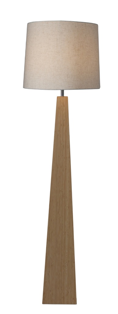 BAMBOO & LINEN FLOOR LAMP  - NATURAL