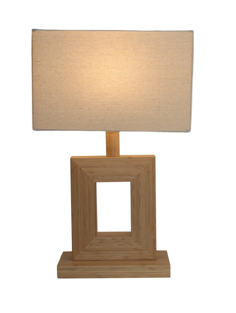 BAMBOO & LINEN TABLE LAMP  - NATURAL