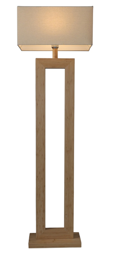 BAMBOO & LINEN FLOOR LAMP  - NATURAL