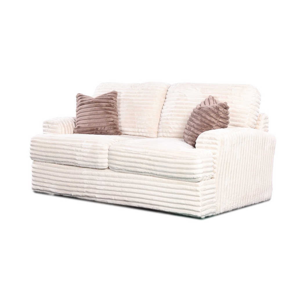 BRUNO LARGE CORD SOFA 2 SEATER W/CUSHIONS - IVORY