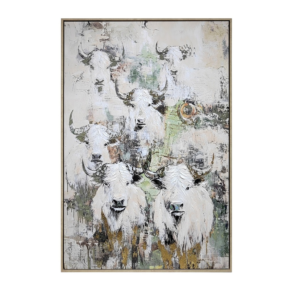 FRAMED CANVAS  
80% HANDPAINTING