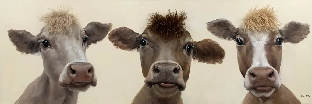 BAD HAIR DAY - 3 COWS CANVAS
