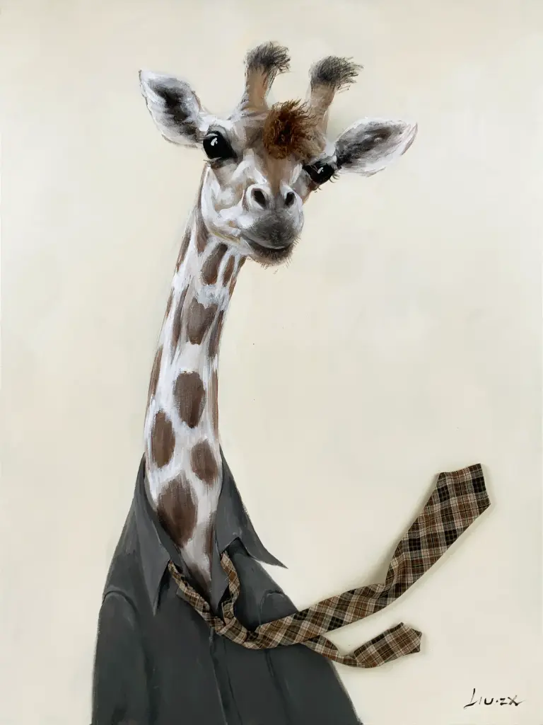 BAD HAIR DAY - GIRAFFE CANVAS