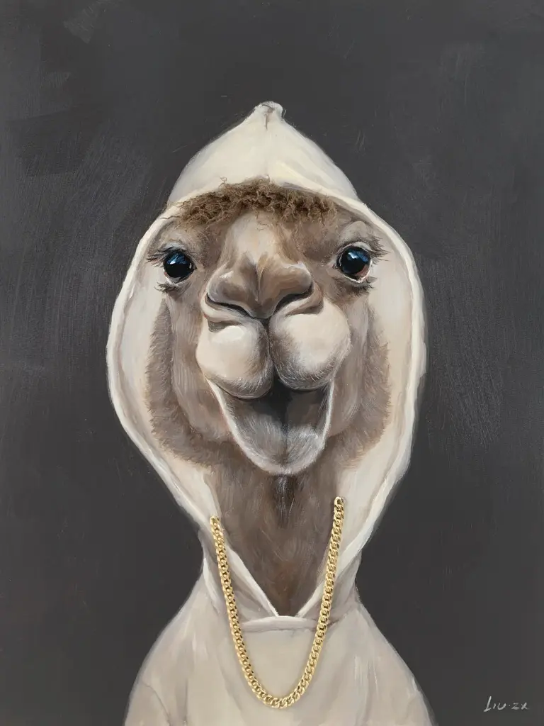 BAD HAIR DAY - ALPACA  CANVAS