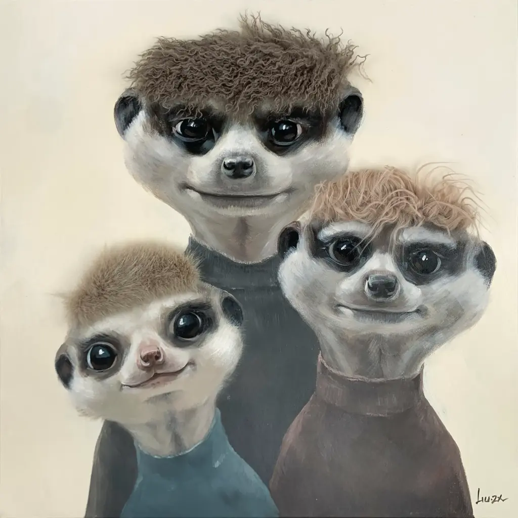 BAD HAIR DAY - 3 MEERKAT CANVAS