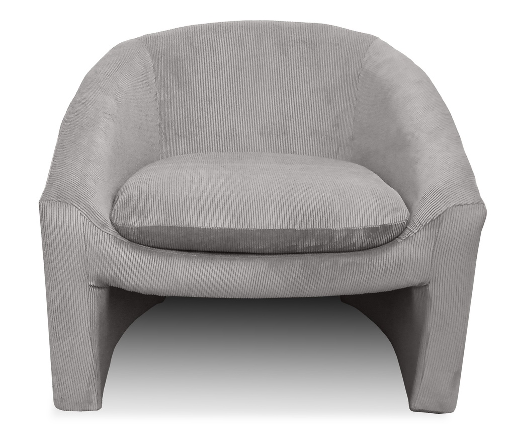 SHACKELTON CORDUROY OCCASIONAL CHAIR - GREY