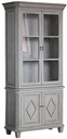 ANIKA VITRINE (2 PIECES) - DISTRESSED GREY - OLD PINE