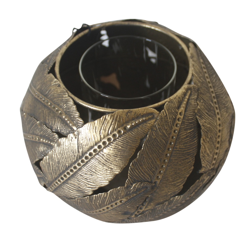 ROUND LEAF CANDLE HOLDER