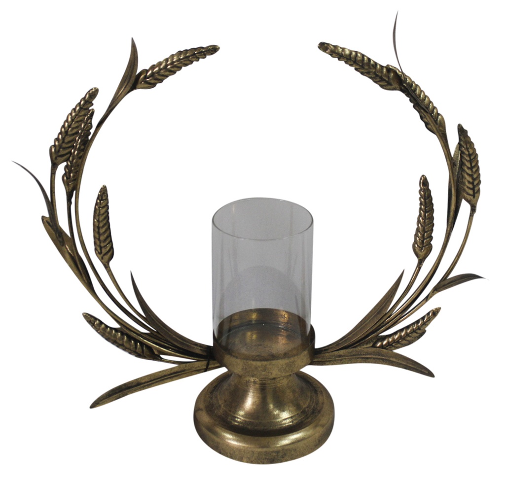 WREATH BUNNY TAIL CANDLE HOLDER