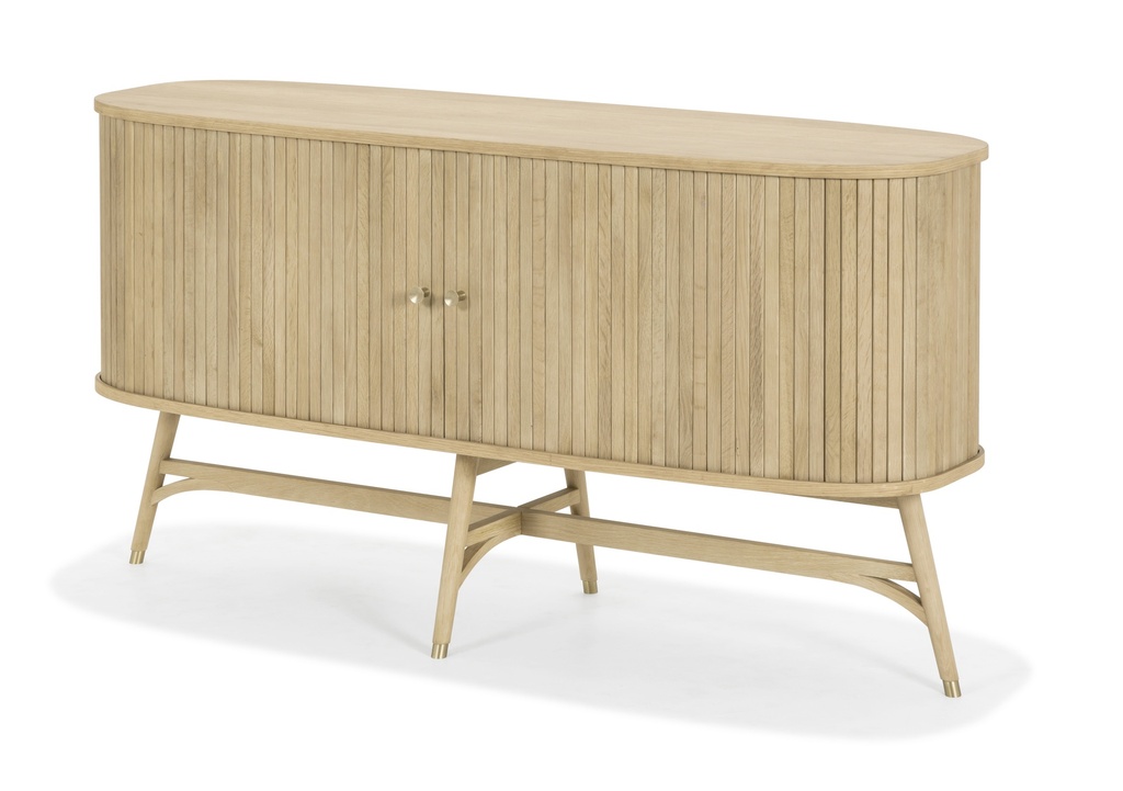 NORDIC OAK SIDE BOARD WITH SLIDING DOORS