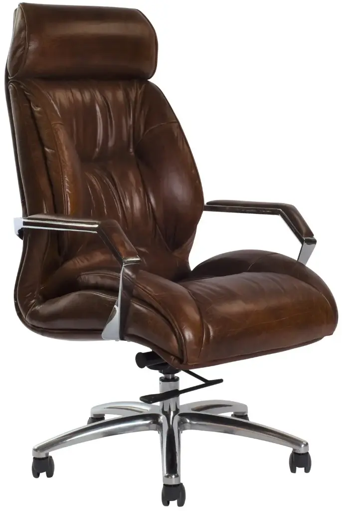 GM DESK CHAIR - VINTAGE CIGAR BROWN