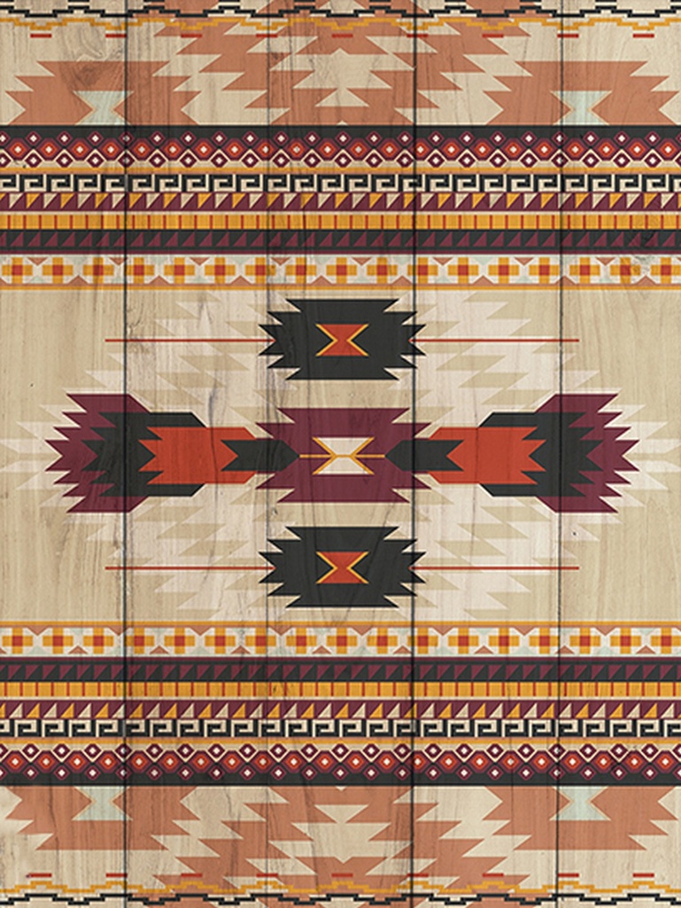 1103577 WOOD PANEL ART - TRIBAL WEAVE IV