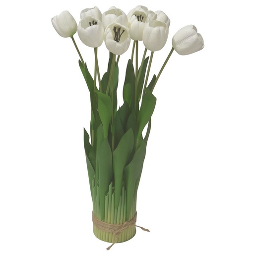 [IV3001] WHITE TULIP ARRANGEMENT - 12 HEAD