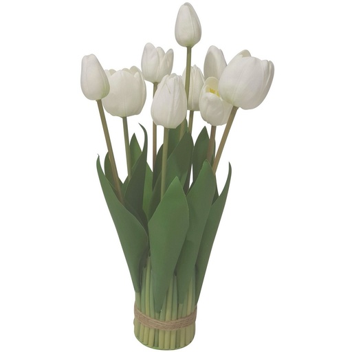 [IV3002] WHITE TULIP ARRANGEMENT - 12 HEAD