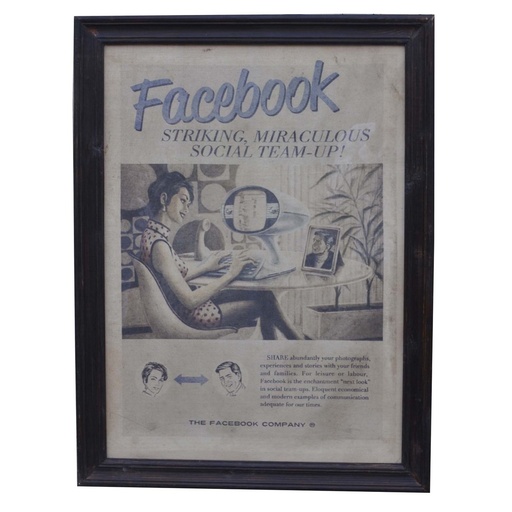 [KC1196] FACEBOOK FRAMED ART