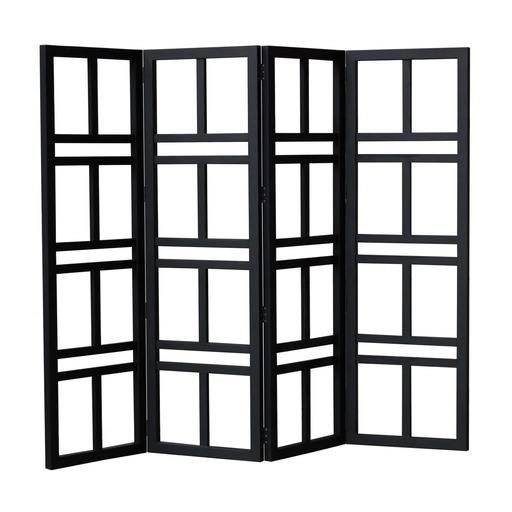 [CF8288] ROOM DIVIDER ANTIQUE BLACK ELM RECLAIMED ELM