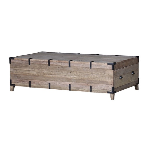 [CF8255] RECLAIMED OAK TRUNK COFFEE TABLE - RECLAIMED NATURAL OAK