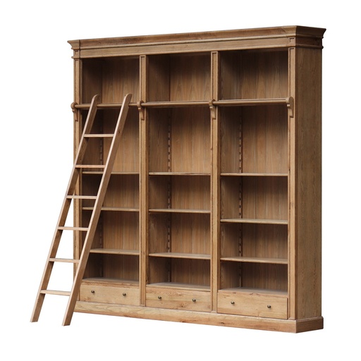[CF8241] XL BOOKCASE W / ADJUSTABLE SHELVES - OAK