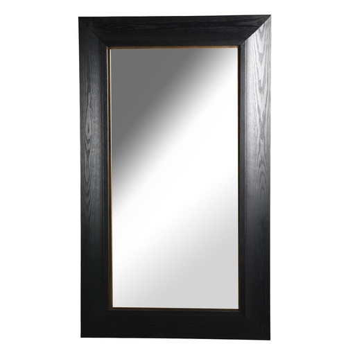 [EM8008] BLACK OAK RECTANGLE WALL MIRROR - OAK VENEER/MDF