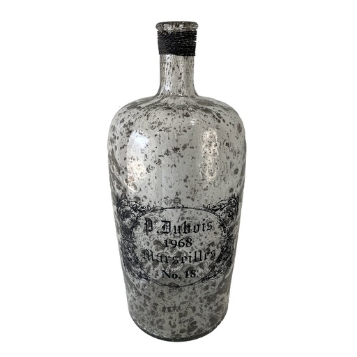 [AI6069] GLASS ANTIQUE NAVAL VASE - DUST BUBBLE
