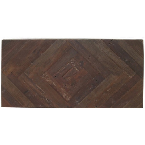 [AK7003] PRAIRIE PARQET DINING TABLE WITH DOUBLE PEDASTAL BASE - WALNUT