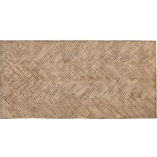 [AK7006] NORDIC HERRINGBONE DINING TABLE WITH FOUR LEG BASE - GREY