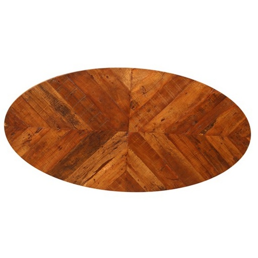 [AK7009] BLACKFOOT STAR OVAL DINING TABLE WITH CENTRE CROSS LEGS - WALNUT