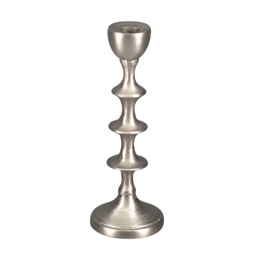 [AM9030] ALU TIERED CANDLE HOLDER (S) - SILVER
