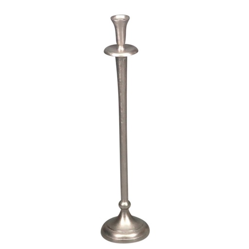 [AM9032] ALU ROUND CANDLE HOLDER (S) - SILVER
