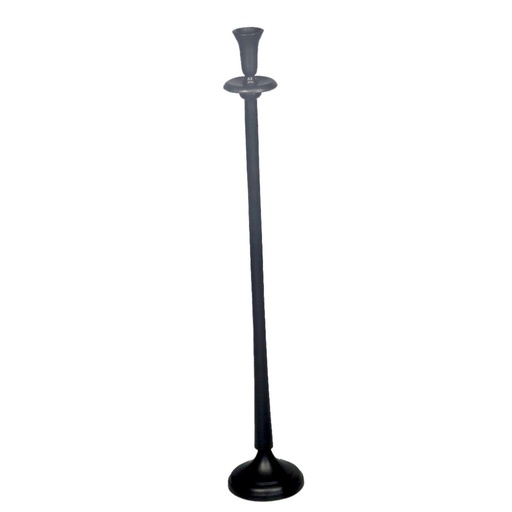 [AM9037] ALU ROUND CANDLE HOLDER (L) - BLACK