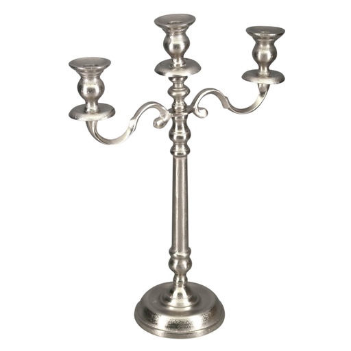 [AM9038] ALU THREE CANDLE HOLDER, PACKED KD - SILVER