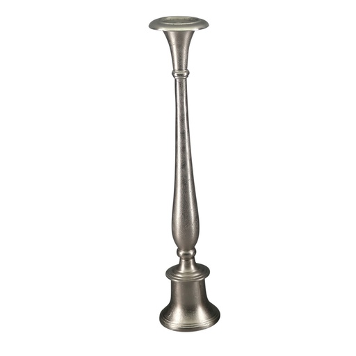 [AM9043] ALU ROUND BASE TALL PILLAR HOLDER (L) - SILVER