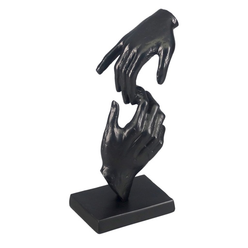[AM9051] ALU HANDS SCULPTURE ON BLACK BASE - BLACK