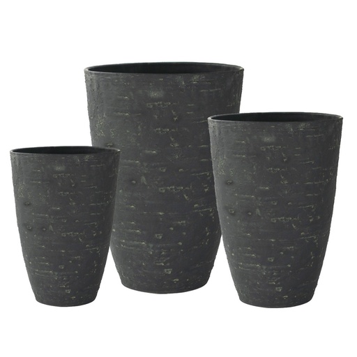 [BI2010] ATHENA STONE LITE PLANTER SET/3 - ASH STONE