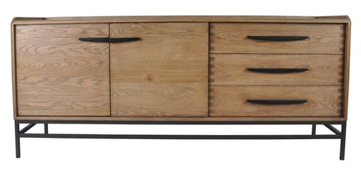 [BR3033] BUFFET - OAK/METAL