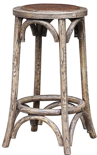 [CF8144] BARSTOOL NATURAL ELM WOOD