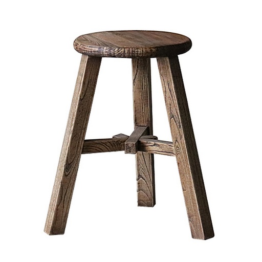 [CF8244] VINTAGE ELM STOOL - RECLAIMED ELM