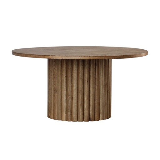 [CF8277] OAK ROUND PEDESTAL DINING TABLE - OAK