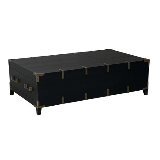 [CF8282] HARLEQUIN TRUNK COFFEE TABLE - OLD PINE / METAL FITTINGS