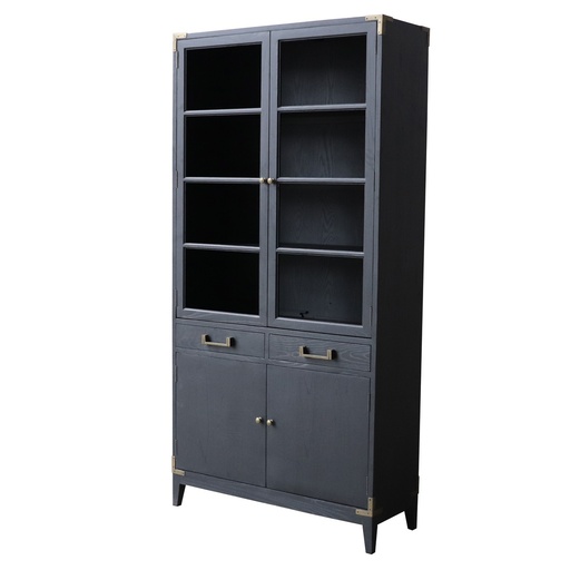 [CF8283] HARLEQUIN BOOKCASE - OLD PINE / METAL FITTINGS