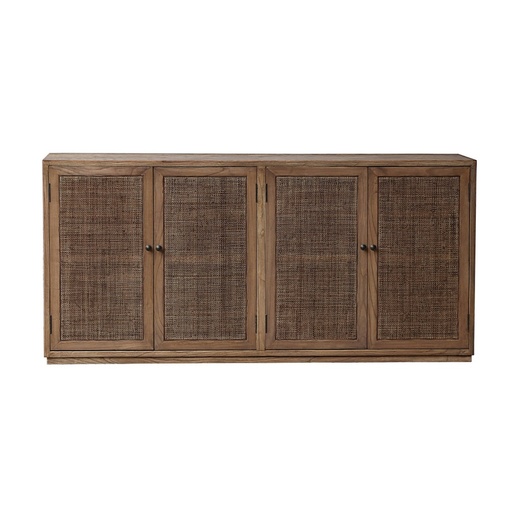 [CF8315] SANTORINI ELM SIDBOARD W/4 RATTAN DOORS