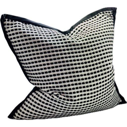 [CO4018] SNUGG & CO. CUSHION COVER - JACQUARD CUSHION COVER - BLACK WHITE JACQUARD