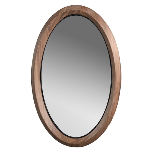 [EM8017] OAK OVAL MIRROR - VENEER/MDF