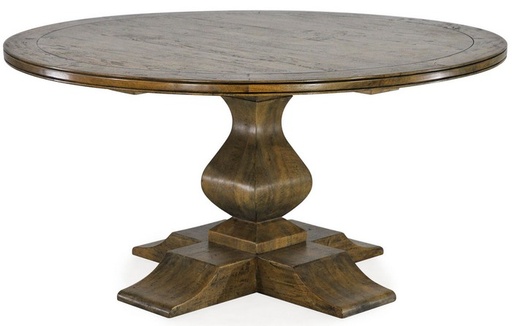 [FF9006] BOSQUET PEDASTAL ROUND DINING TABLERUSTIC VINTAGE